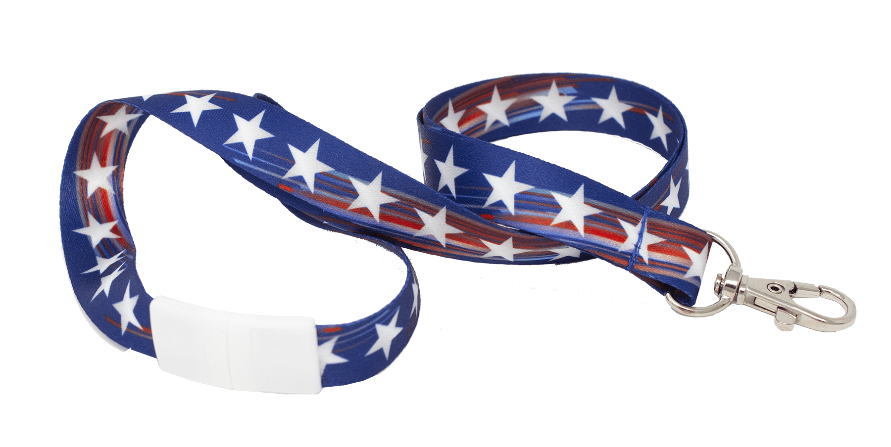 Patriotic Lanyard 5/8 - Stars & Stripes (100/Pack)