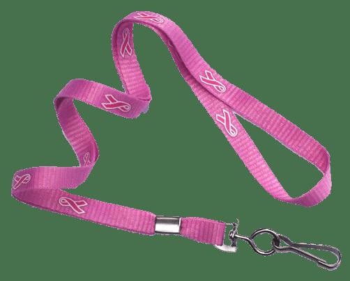 Pink Breast Cancer Awareness Heart-Shaped Badge Reel